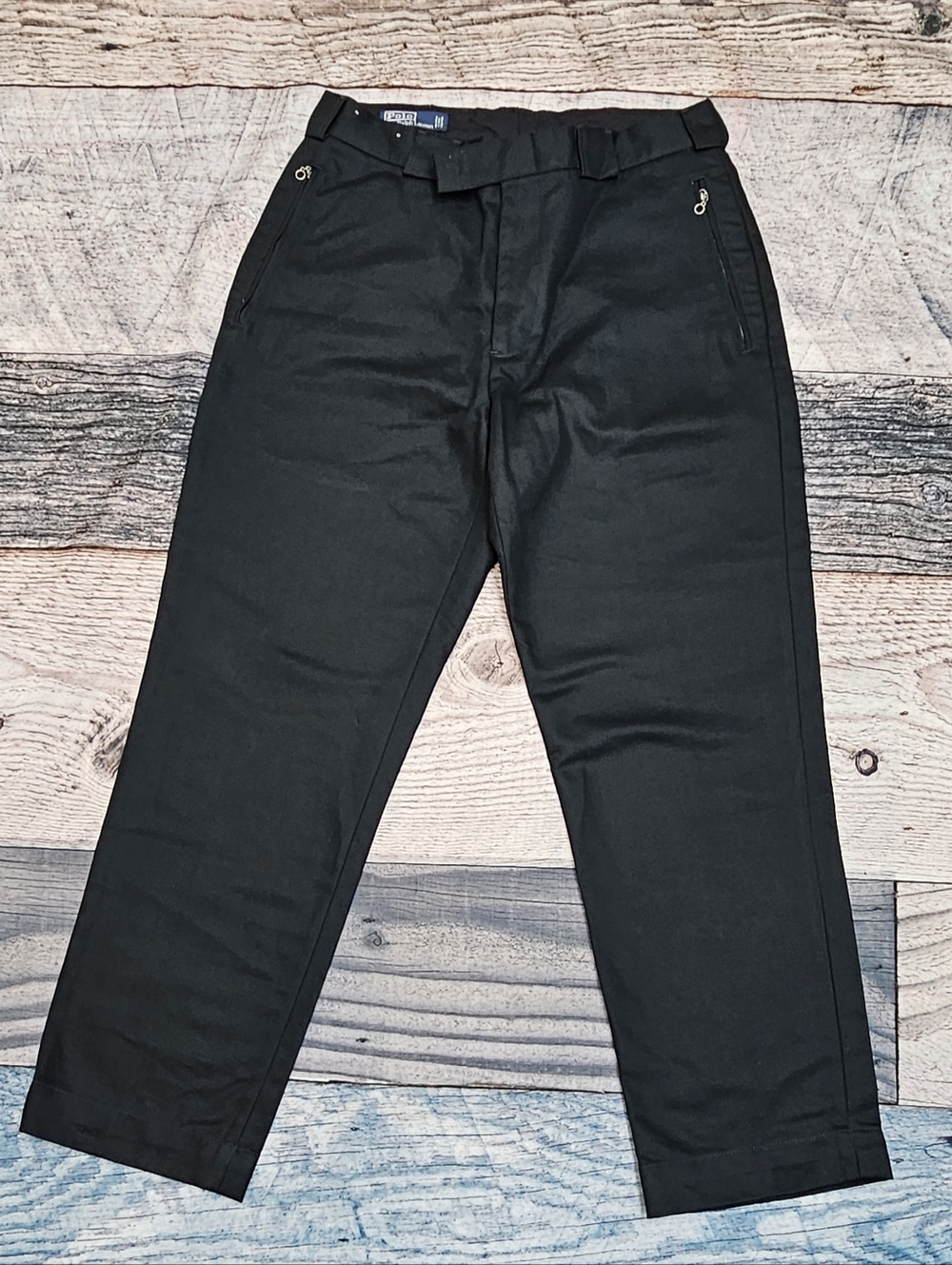 Vintage Polo Ralph Lauren Black The New Chamonix Pant Relaxed Fit Size 33x30